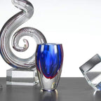 Essence Murano Style Art Glass Violet 6" Vase-J515