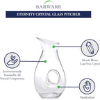 Eternity European Mouth Blown Lead Free Crystal Pitcher 28 Oz. H11-SL10