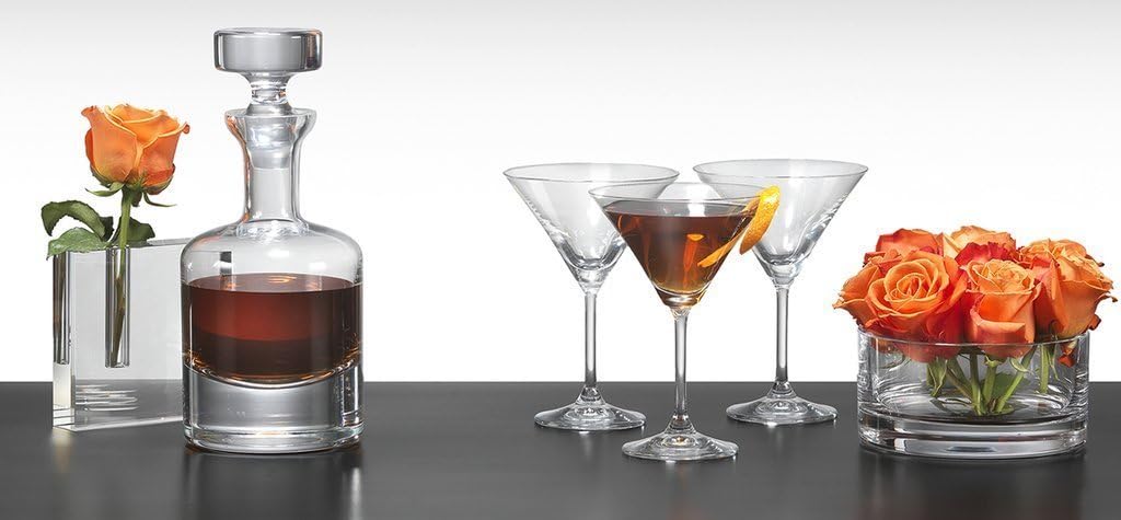 Como European Mouth Blown Lead Free Crystal Decanter 10.5 in 28 oz.- K824