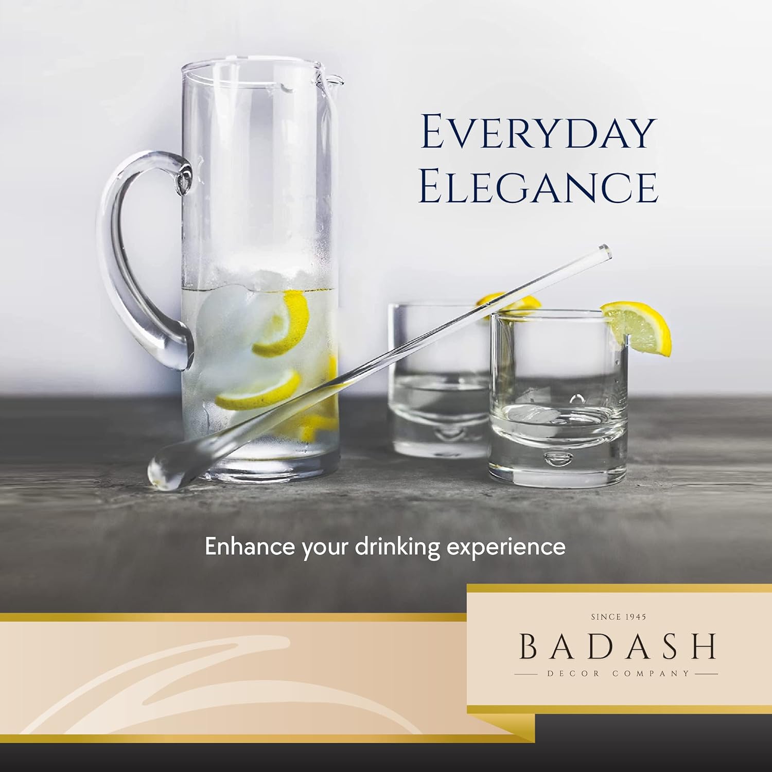 Celebrate Mouth Blown Glass Ice Tea, Martini or Water Pitcher H11.5" - 54 oz.-S430