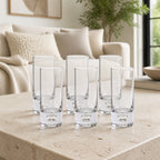 Galaxy  6 Pc Shot or Vodka Glass Set - Mouth Blown Lead Free Crystal 3 oz. - H4-AF511