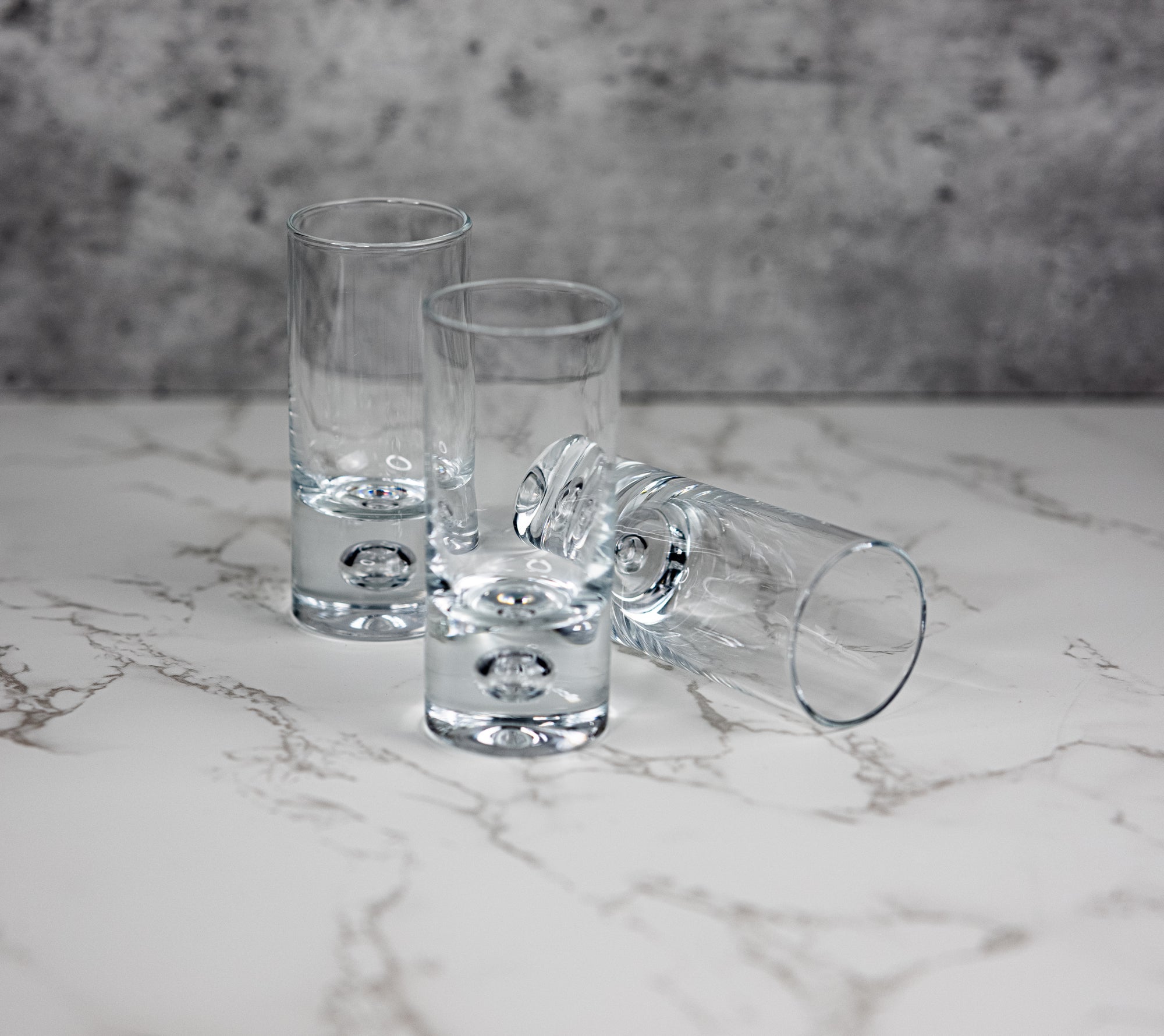 Galaxy  6 Pc Shot or Vodka Glass Set - Mouth Blown Lead Free Crystal 3 oz. - H4-AF511