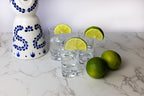 Galaxy  6 Pc Shot or Vodka Glass Set - Mouth Blown Lead Free Crystal 3 oz. - H4-AF511