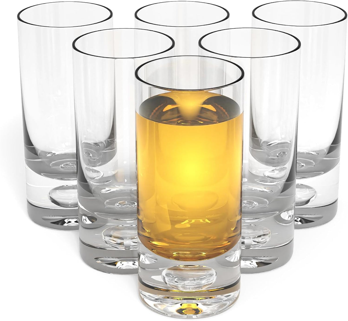 Galaxy  6 Pc Shot or Vodka Glass Set - Mouth Blown Lead Free Crystal 3 oz. - H4-AF511