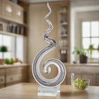 Corkscrew Murano Style Art Glass Centerpiece 18" Tall - GW500