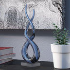 Touch Of The Blues Murano Style Art Glass Centerpiece H10-GW521