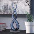 Touch Of The Blues Murano Style Art Glass Centerpiece H18-GW501