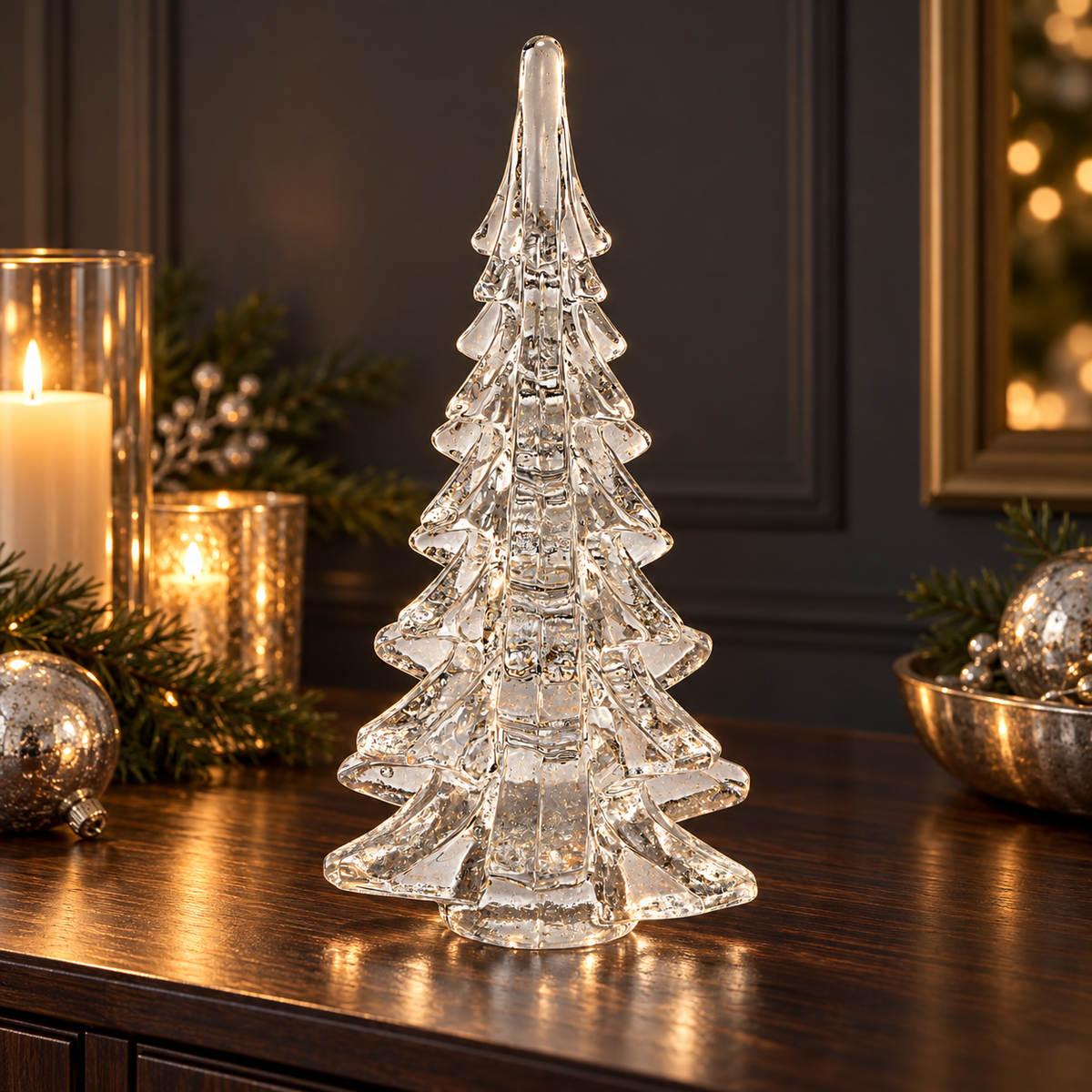 Art Glass 9.25" Christmas Tree - GW598