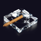 Hand Cut Crystal Excelsior Cigar Ash Tray 6 x 6 x 1 - H169