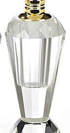 Preston Gold Handmade Lead Free Crystal Pair of Salt and Pepper Shakers - H4"-H192G