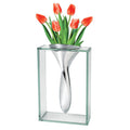 The Elvis 13" Vase - A Unique Blend of Non Tarnish Aluminum and Glass