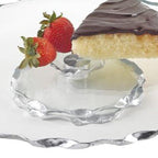 Silveredge Handcrafted and Hand Painted Chiseled 13" Turning Cake Platter or Lazy Susan