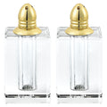 Spirit Gold Hand Made Lead Free Crystal Pair of Salt and Pepper ShakersH3.5