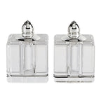 Vitality Gold Hand Made Lead Free Crystal Pair of Salt and Pepper Shakers H2.75