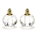 Zendra Gold Hand Made Lead Free Crystal Pair of Salt and Pepper Shakers H2.5