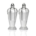 Preston Platinum Handmade Lead Free Crystal Pair of Salt and Pepper Shakers - H4