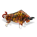 Toro Grande Murano Style Art Glass Large Bull L 16" x H 8