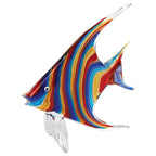 Murano Style Art Glass 10" Rainbow Tropical Fish