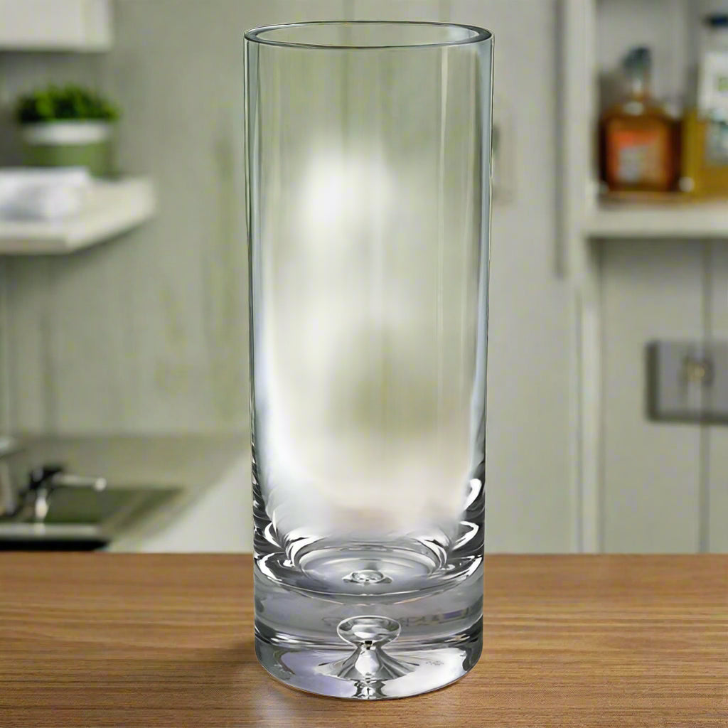 Galaxy European Mouth Blown Lead Free Crystal Cylinder Vase 10.5" X 3