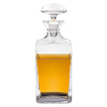 Andre Square European Mouth Blown 34 oz. Scotch or Whiskey Lead Free Crystal Decanter H10.5