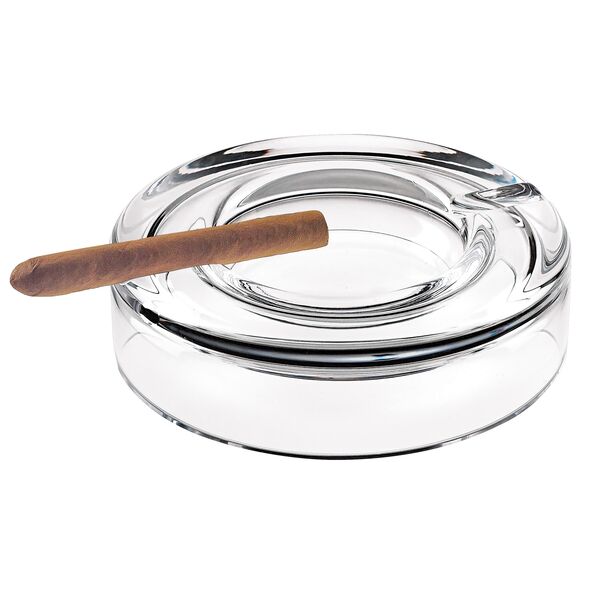 Winston European Mouth Blown Crystal 8" Cigar Ash Tray