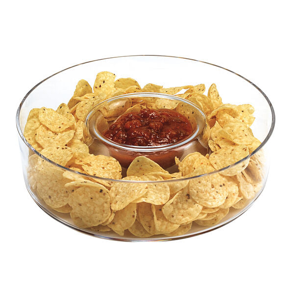 Manhattan European Mouth Blown Crystal Chip N Dip 11".