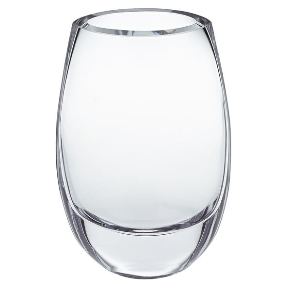 Crescendo European Mouth Blown Oval Thick Walled Vase 7.5