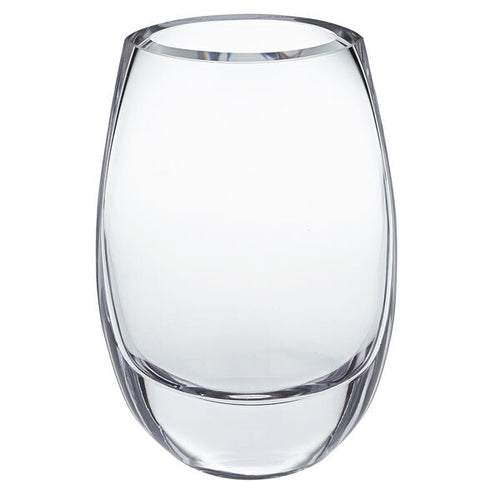 Crescendo European Mouth Blown Oval Thick Walled Vase 7.5