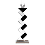 Angela Pair of 14" Black Accent Crystal Candlesticks