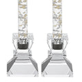 Saturn Pair of 2.75" Handcrafted Crystal Candle Holders