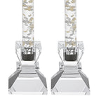 Saturn Pair of 2.75" Handcrafted Crystal Candle Holders