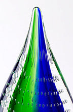Murano Style Mouth Blown Teardrop Centerpiece on Crystal Base H12-J477