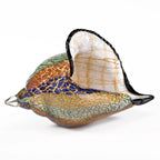Murano Style Artistic Glass Large Conch Shell L 8 x h 5-J533