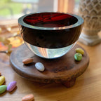 Penelope 6" Bowl in Chocolate Brown Mouth Blown European Lead Free Crystal-K2018