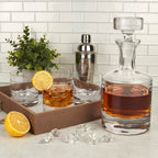 Galaxy 4 pc set Rocks Glass - Old Fashioned  Lead Free Crystal Scotch Glass - 8 Oz-SR737