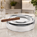 Winston 8" Cigar Ash Tray - Mouth Blown Crystal -K865