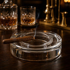 Winston 8" Cigar Ash Tray - Mouth Blown Crystal -K865