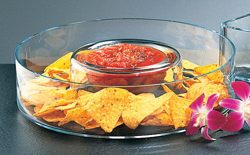 Manhattan European Mouth Blown Crystal Chip N Dip 11"-K902
