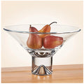 Monaco Pedestal Mouth Blown European Lead Free Crystal Centerpiece or Fruit Bowl -K978