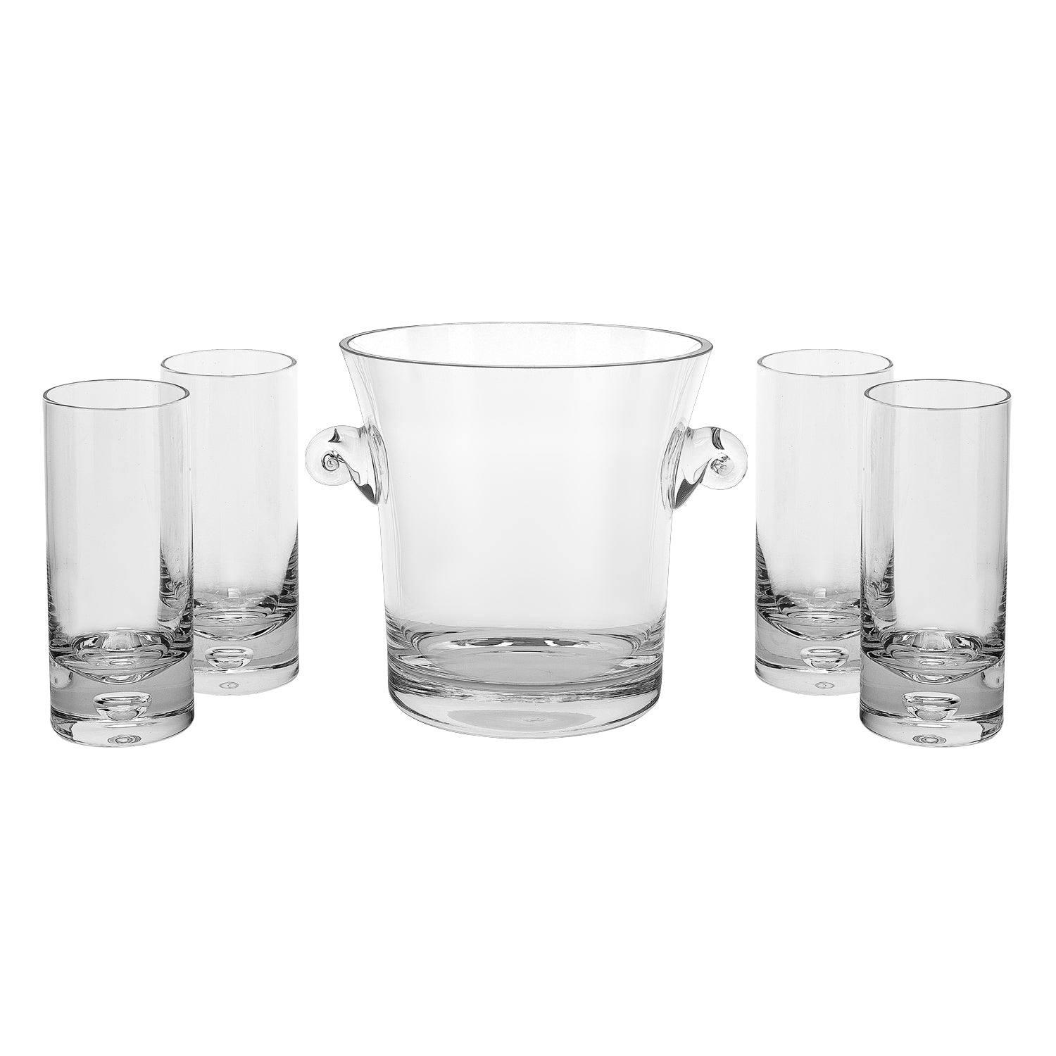 Galaxy Mouth Blown Lead Free Crystal Hiball Glass -13oz - 4 pc Set-SR738