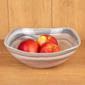 Grey Alabaster Glass 10" Squarish Salad or Serving Bowl-P272