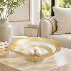The Wave - Authentic Gold Leaf Decorated Glass 8" All Purpose Bowl-P720G