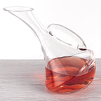 European Mouth Blown Olivia Leaning Wine Carafe H7"- 32 oz.-SL831