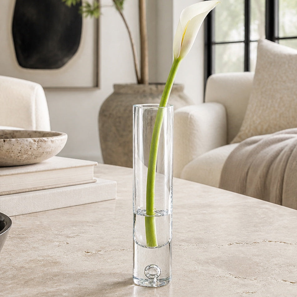 Galaxy 8.5" Mouth Blown Crystal Bud Vase-SR701