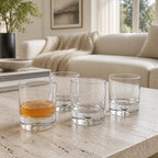Galaxy 4 pc Set Single Old Fashioned -  Rocks Lead Free Crystal Scotch Glass 5 oz.-SR736