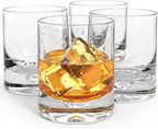 Galaxy 4 pc Set Single Old Fashioned -  Rocks Lead Free Crystal Scotch Glass 5 oz.-SR736