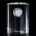 Crystal Half Moon Clock 4.5x3.5" - SU311