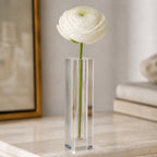 Donovan Handcrafted Square 8.75" Optical Crystal Vase -H199