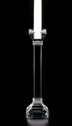 Charleston Square Pair 10" Classic Crystal Candle Holders - YD364