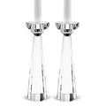 Park Avenue Pair of Faceted Crystal Candle Holders H8.5-YD374